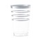Clear with Silver Stripes Round Disposable Plastic Tumblers - 12 oz. (240 Cups)